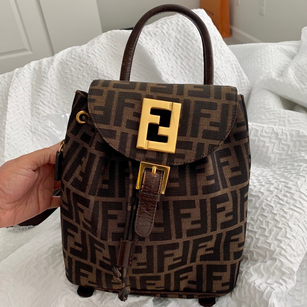 Preloved auth Fendi zucca backpack